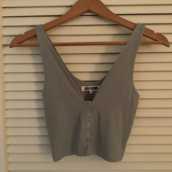 Joah Brown Crop Top Blue XS/S - Picture 2 of 3